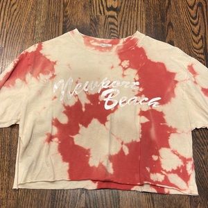 Tie dyed brandy Melville Newport beach cropped tee